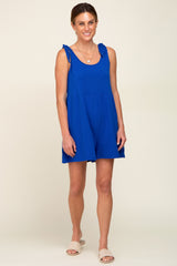 Royal Blue Knot Strap Romper