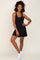 Black Tennis Racerback Romper Dress