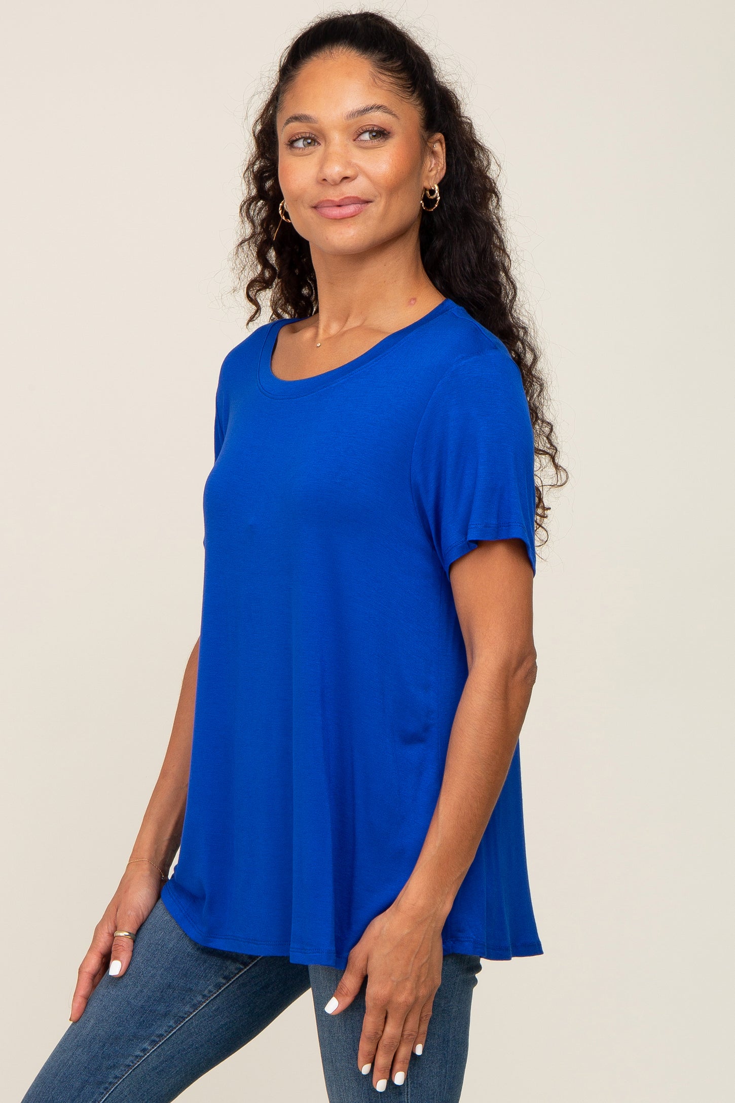 Blue Basic Tee