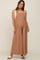 Mocha Maternity Wide Leg Jumpsuit