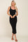 Black Ribbed Basic Maxi Dress