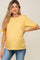 Yellow Oversized Pocket Front Short Sleeve Maternity Top