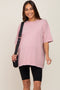 Pink Basic Oversized Maternity T-Shirt