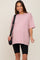 Pink Basic Oversized Maternity T-Shirt