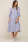 Light Blue Chambray Button Front Maternity Dress