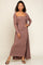 Mocha Ribbed Sleeveless Dress Cardigan Set