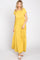Yellow Short Sleeve Pocketed Maxi Dress