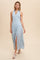 Dusty Sage Sleeveless Collared Midi Dress
