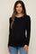Black Long Sleeve Maternity Top