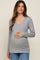 Heather Grey Fitted Long Sleeve Maternity Top
