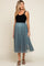 Teal Tulle Maternity Midi Skirt