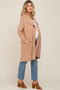 Taupe Draped Maternity Cardigan