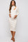 Cream Cutout Fitted Maternity Knit Dress