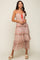 Red Floral Sleeveless Tiered Maxi Dress