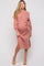 Mauve Side Slit Maternity Sweater Midi Dress