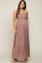 Mauve Ditsy Floral Tiered Maternity Maxi Dress