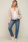 Beige Corduroy Raw Hem Maternity Shacket
