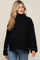 Black Mock Neck Chunky Knit Maternity Sweater