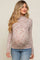 Taupe Mock Neck Long Sleeve Knit Maternity Top