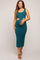 Emerald Sleeveless Side Cutout Maternity Midi Dress