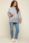 Heather Grey Drawstring Maternity Hoodie