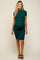Hunter Green Ribbed Ruched Short Sleeve Maternity Dress
