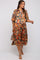 Navy Multicolor Floral Paisley Maternity Tiered Dress