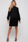 Black Chunky Knit Maternity Sweater Dress