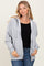 Heather Grey Front Zipper Hooded Sweater