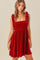 Red Velour Sparkle Rhinestone Dress