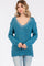 Turquoise Lace V-Neck Sweater