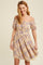 Taupe Floral Printed Woven Mini Dress