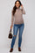 Blue Distressed Knee Skinny Maternity Jeans