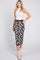 Black Floral Knit Midi Skirt