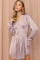 Ash Lilac Satin Shirt Dress