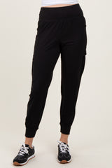 Black Cargo Pocket Jogger Pants