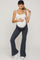 CharcoalV-Waist Ribbed Bootcut Maternity Leggings