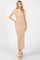 Beige Cable Knit Sweater Dress