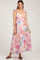 Ivory Floral Tie Back Maternity Maxi Dress