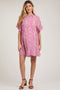 Pink Floral Button Down Maternity Dress