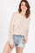Cream Crochet Detail Sleeve Knit Top