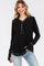 Black Long Sleeve Exposed Seam Top