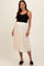 Cream Swiss Dot Pleated Maternity Midi Skirt