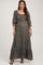 Black Floral Criss Cross Maternity Maxi Dress