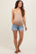Light Blue Basic Maternity Jean Shorts