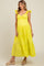 Lime Sleeveless Tiered Maternity Maxi Dress