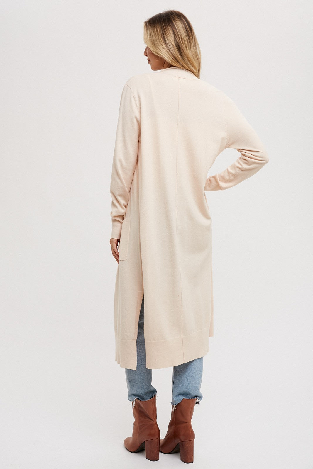 Cream Long Cardigan
