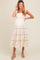Ivory Smocked Tiered Maternity Maxi Dress