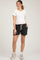 Black Vintage Wash Maternity Drawstring Shorts