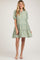 Light Olive Collared Tiered Maternity Dress